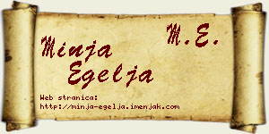 Minja Egelja vizit kartica